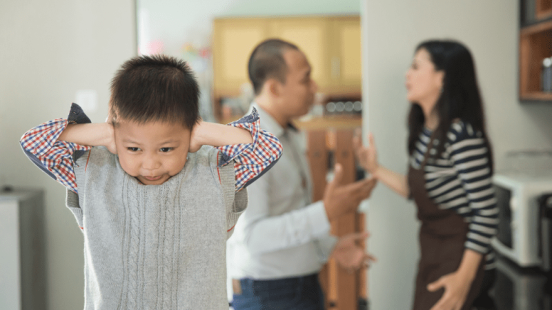 parents quarreling and child